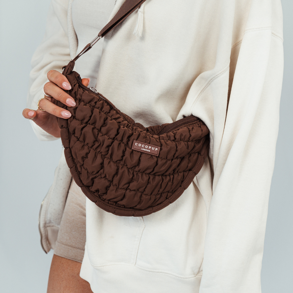 Crossbody Crescent Dog Walking Bag Bundle - Espresso