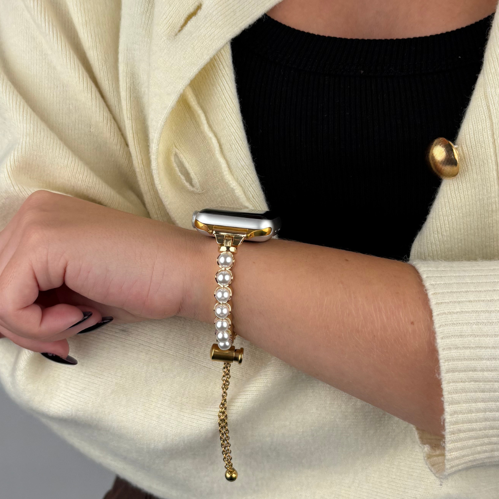 Isla Pearl Apple Watch Strap - Gold