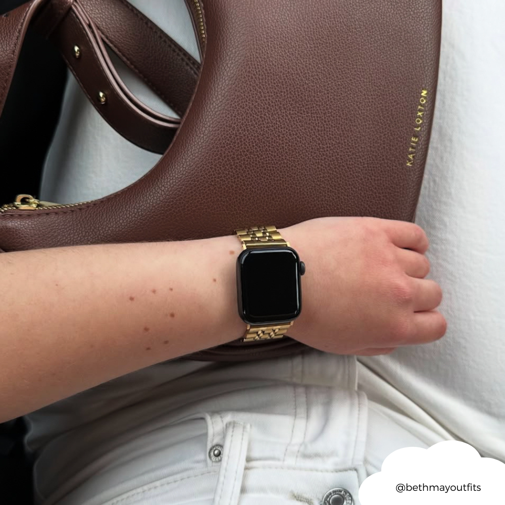 Stainless Steel Apple Watch Strap Gold - Main Image