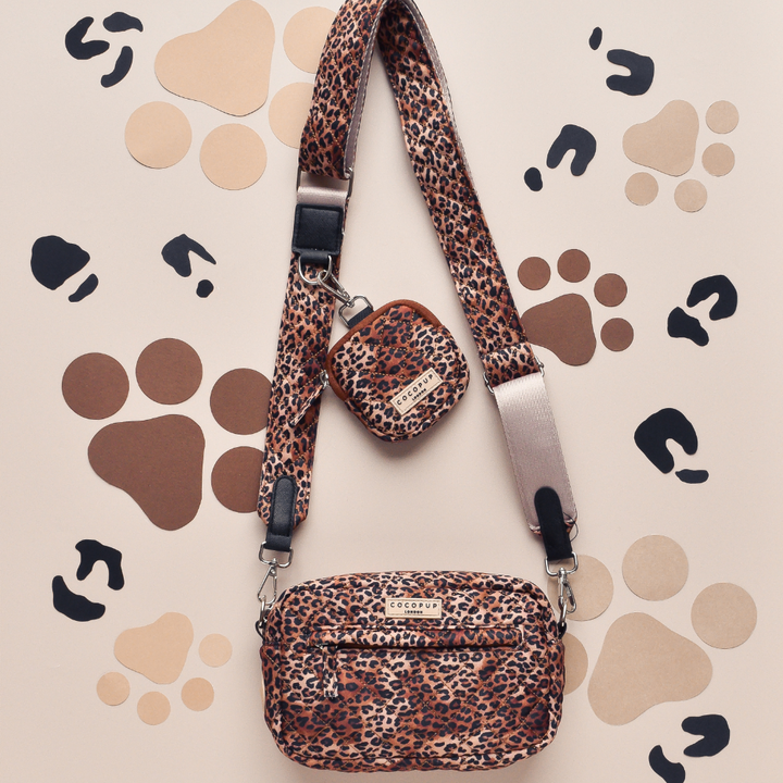 Dog Walking Bag Bundle - Quilted Leopard Pup