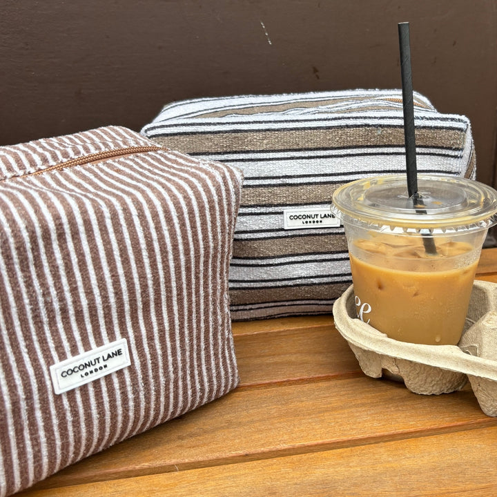 Towel Makeup Bag - Retro Stripes