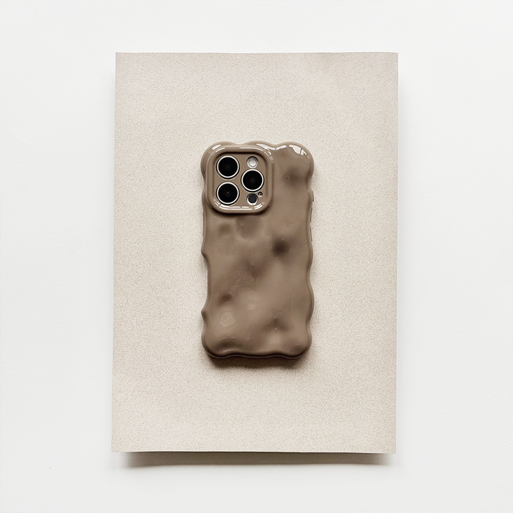3D Bubble Phone Case - Mocha