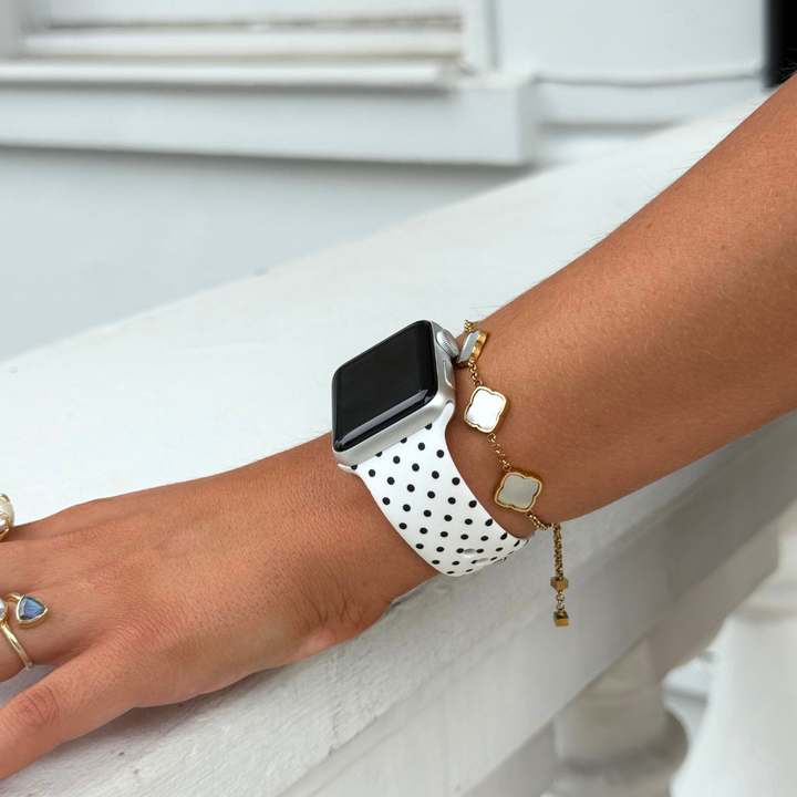 White Polka Dot Apple Watch Strap