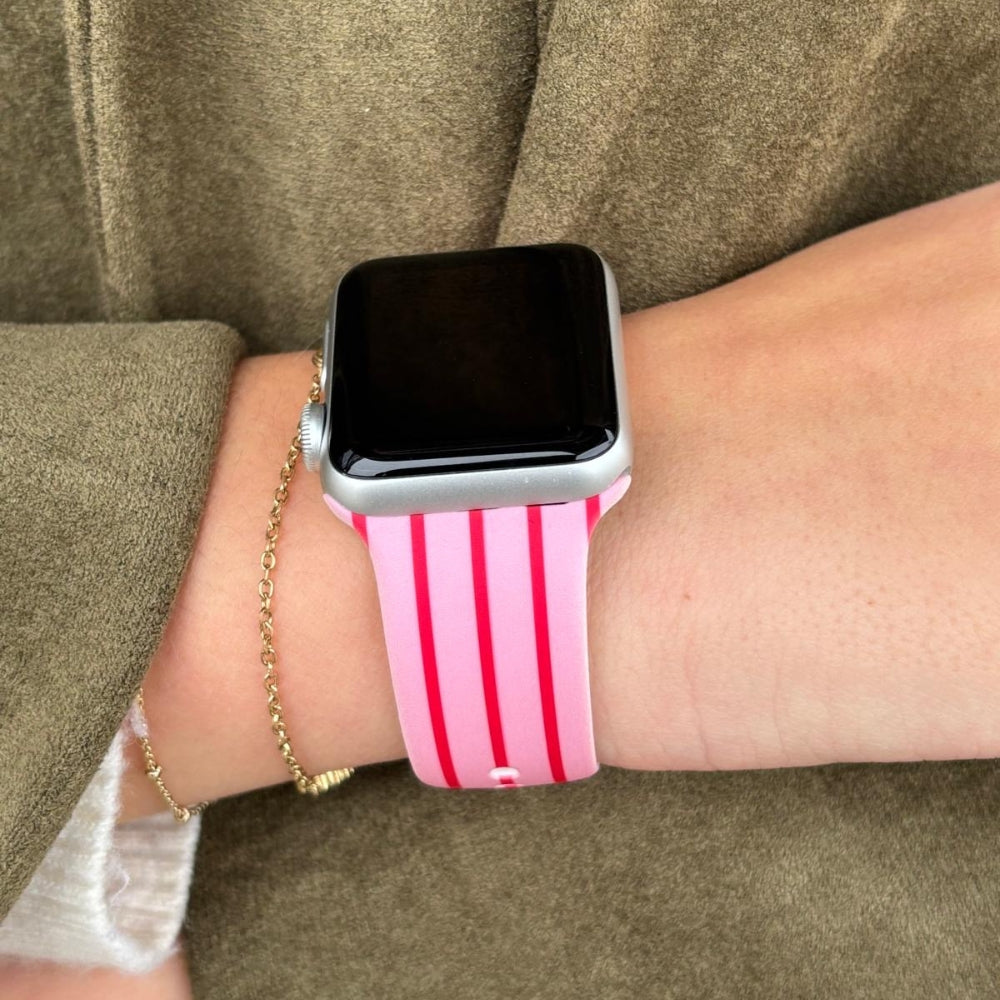 Cherry Stripes Apple Watch Strap