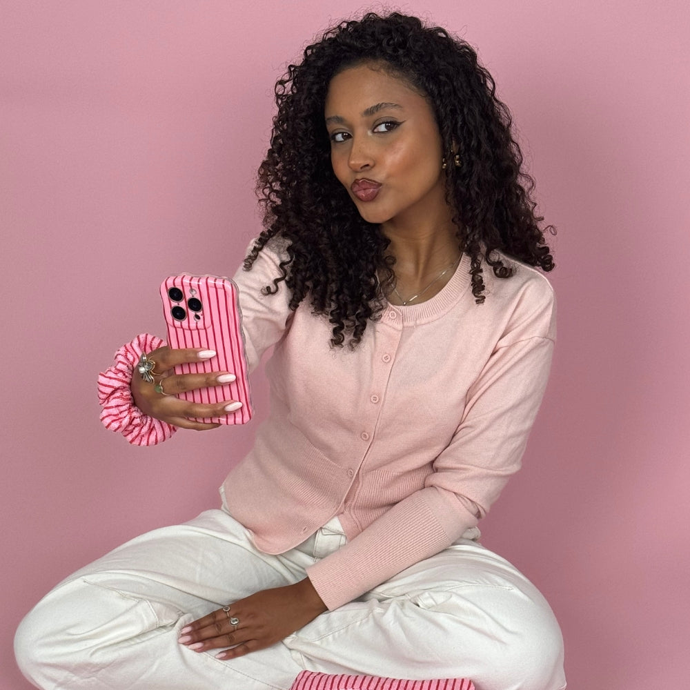 Wavy Phone Case - Cherry Stripes