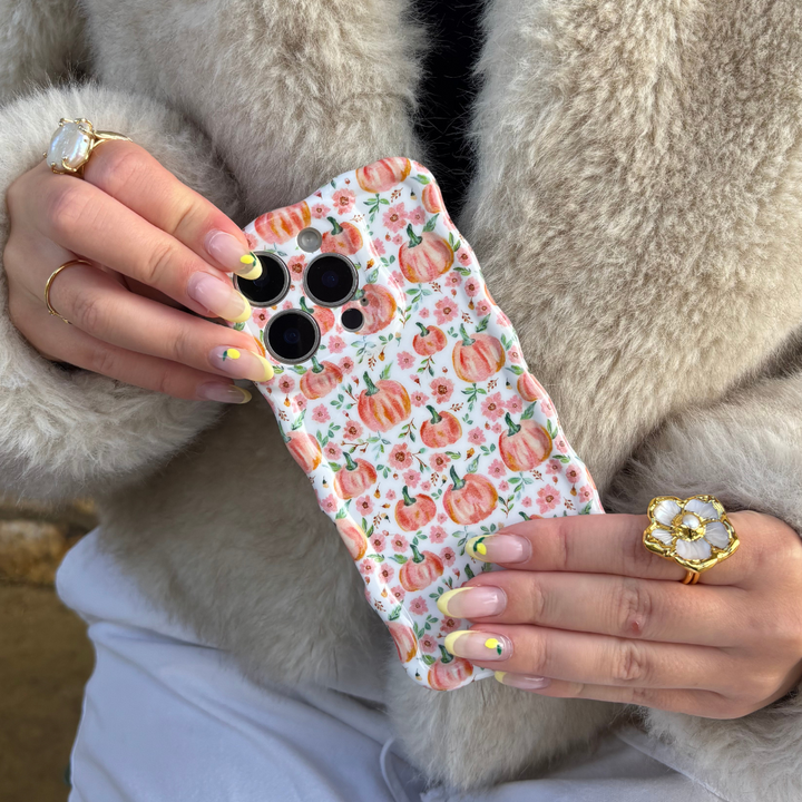 Wavy Phone Case - Ditsy Pumpkins