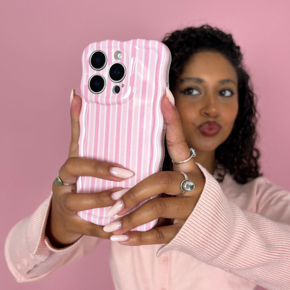 Wavy Phone Case - Powder Stripes