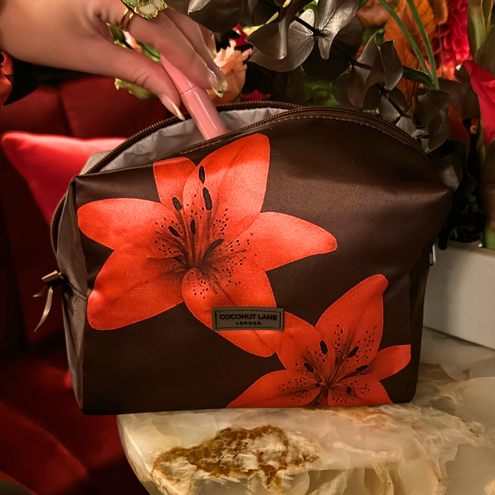 Satin Makeup Bag - Cinnamon Lily