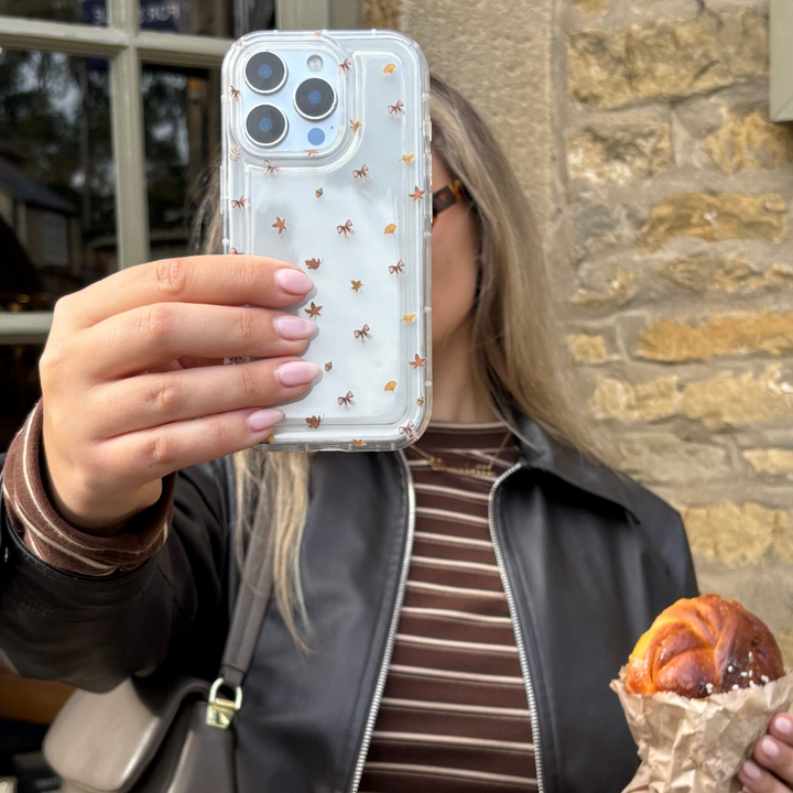 Clear Phone Case - Autumn Bow
