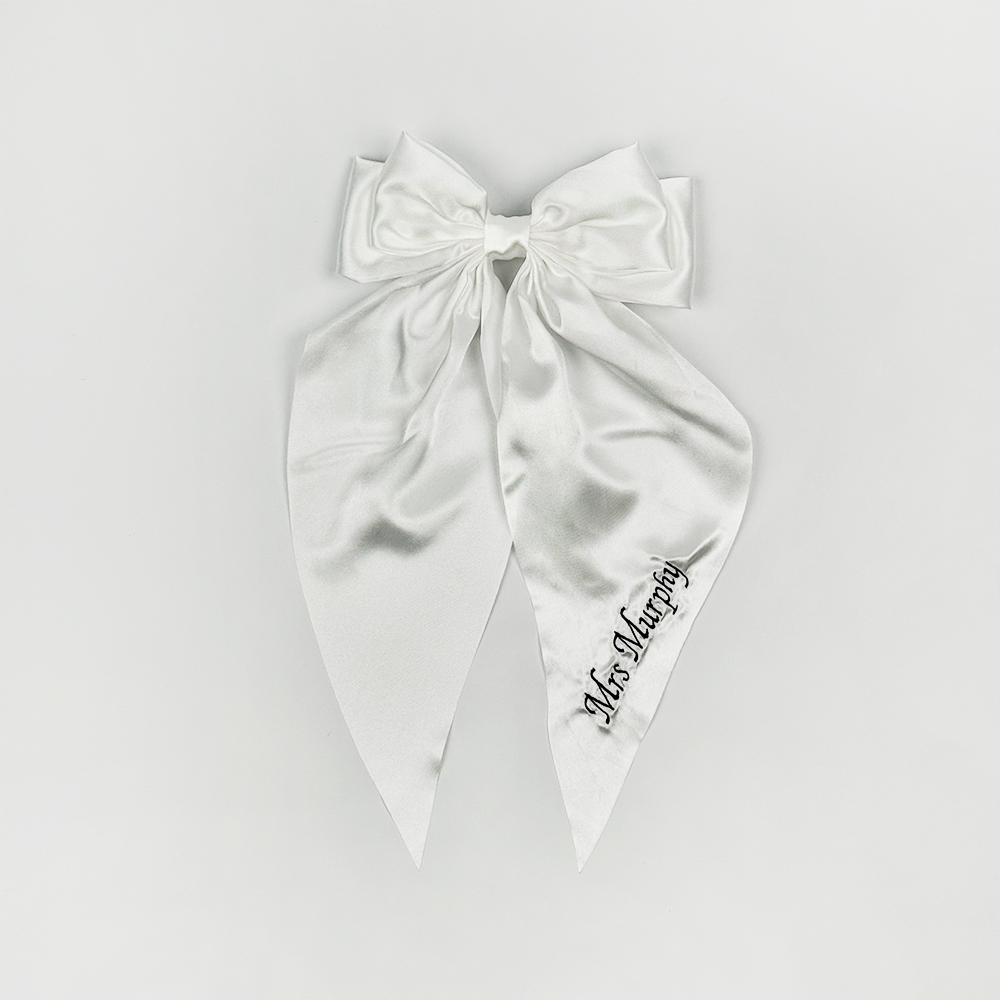 Big Bow Hair Clip - White