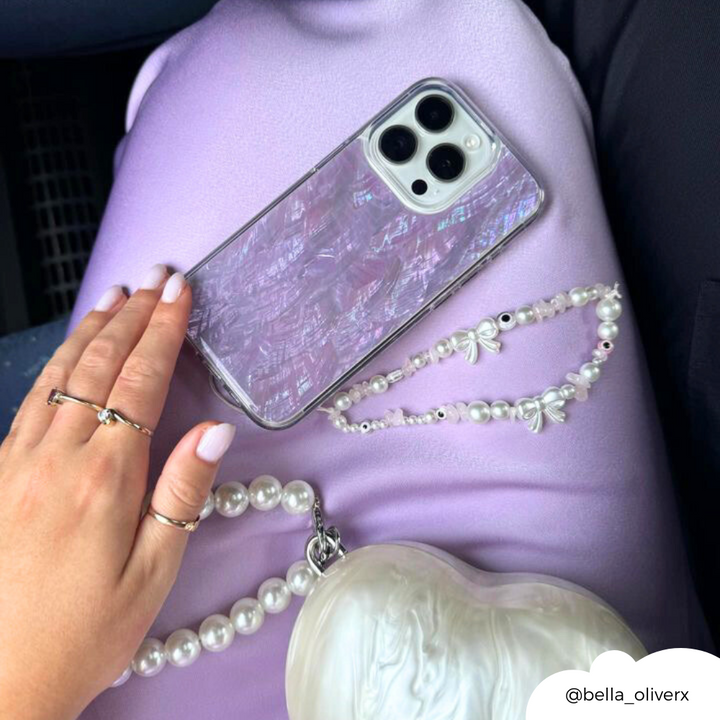 Real Natural Shell Phone Case - Lilac