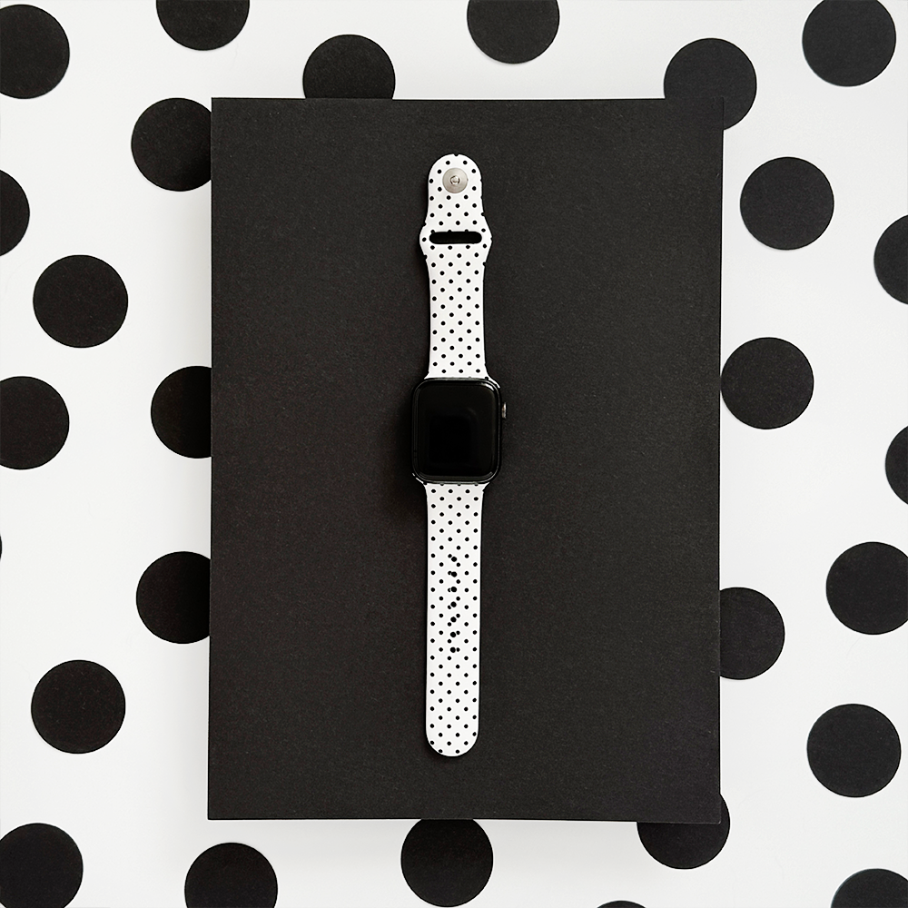 White Polka Dot Apple Watch Strap
