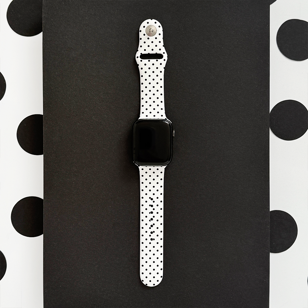 White Polka Dot Apple Watch Strap