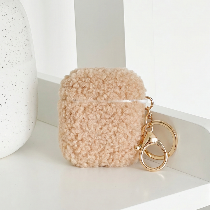 Teddy Airpods Case - Nude