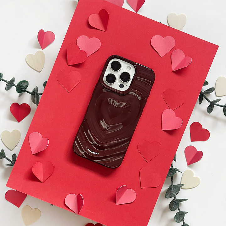 Melting Heart Phone Case - Burgundy