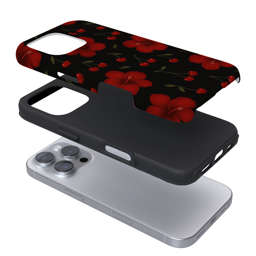Tough Phone Case - Cherry Hibiscus