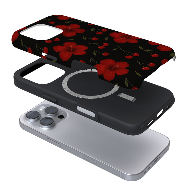 Tough MagSafe® Phone Case - Cherry Hibiscus