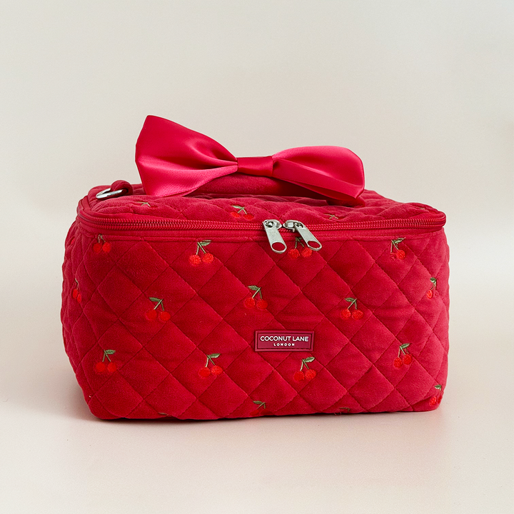 Travel Vanity Case - Cherry Velvet