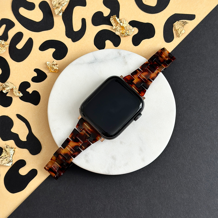 NEW - Slim Luxe Tortoiseshell Apple Watch Strap