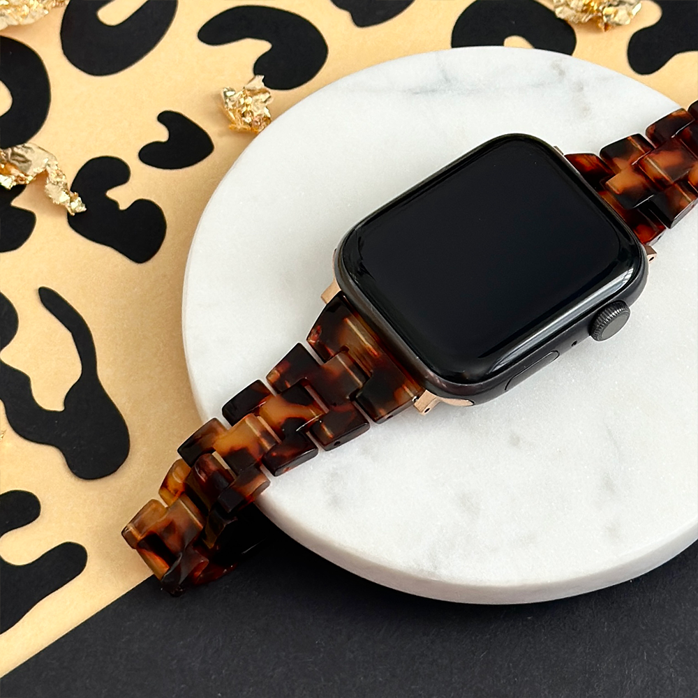 NEW - Slim Luxe Tortoiseshell Apple Watch Strap