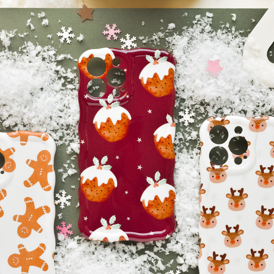 Wavy Phone Case - Christmas Pudding