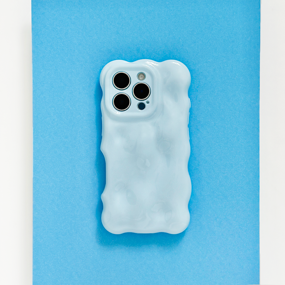 3D Bubble Phone Case - Ice Blue