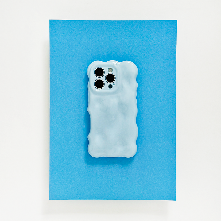 3D Bubble Phone Case - Ice Blue