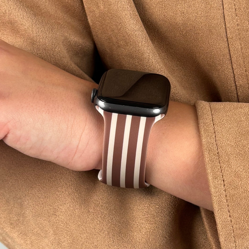 Chestnut Stripes Apple Watch Strap