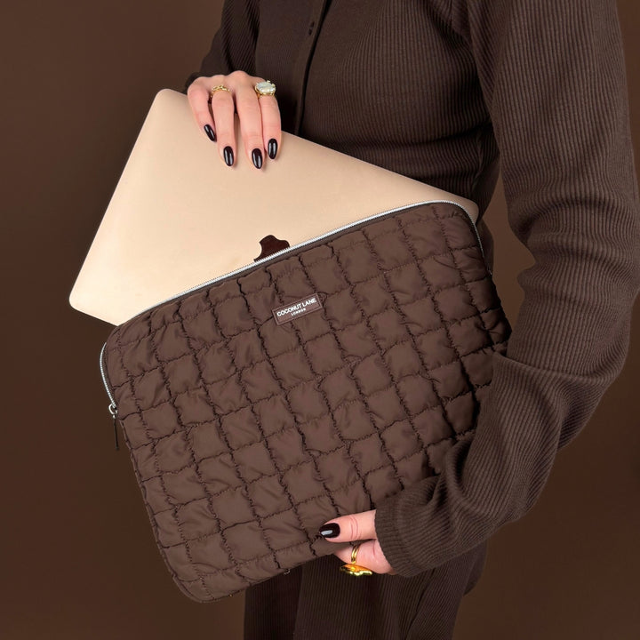 Quilted Chocolate Laptop Sleeve