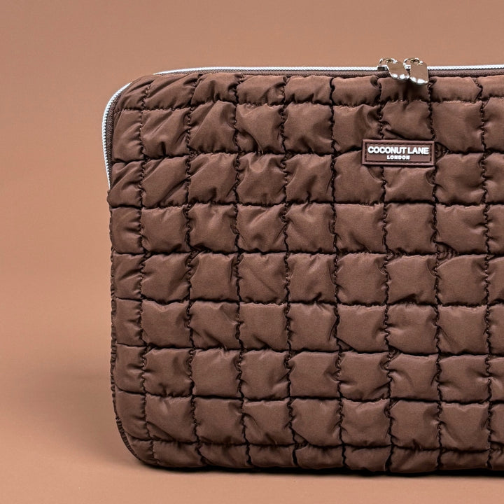 Quilted Chocolate Laptop Sleeve