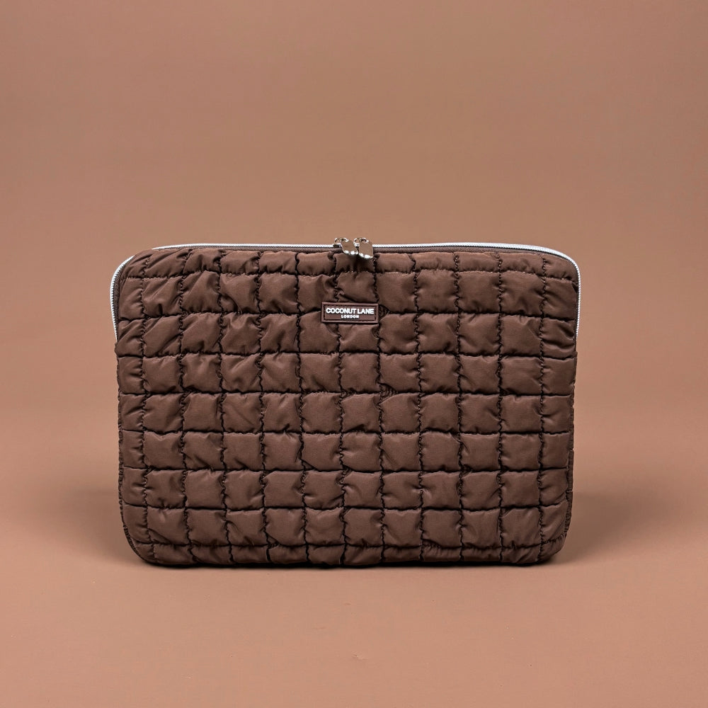 Quilted Chocolate Laptop Sleeve