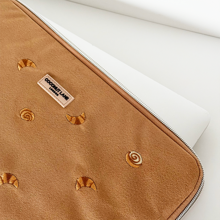 Suedette Croissant Club - Laptop Sleeve