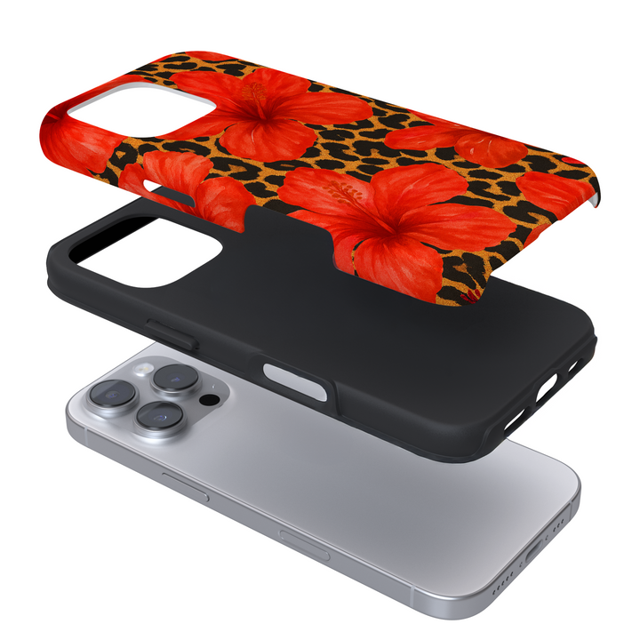 Tough Phone Case - Leopard Hibiscus