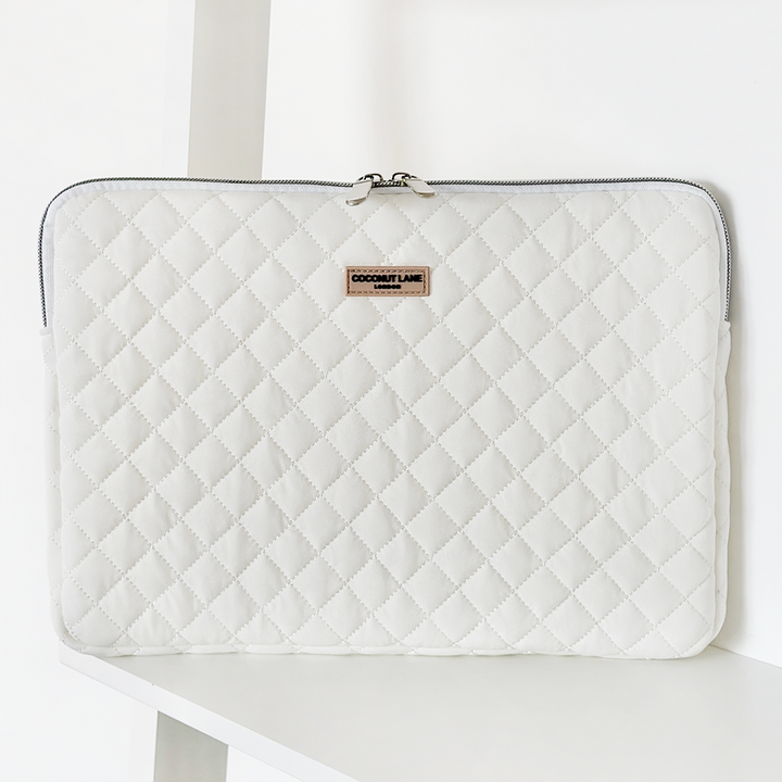 Quilted Milky Coconut Laptop Sleeve