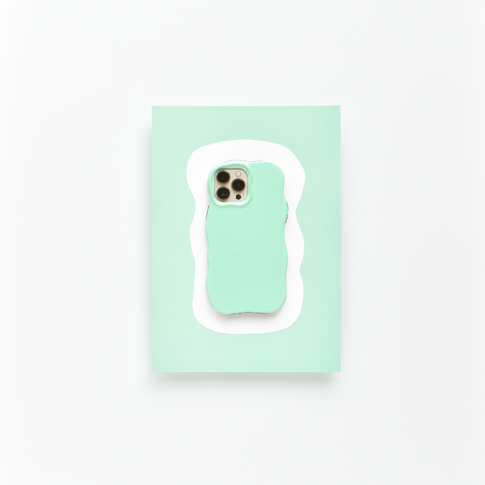 Shine Gloss Wavy Tough Phone Case - Mojito Mint