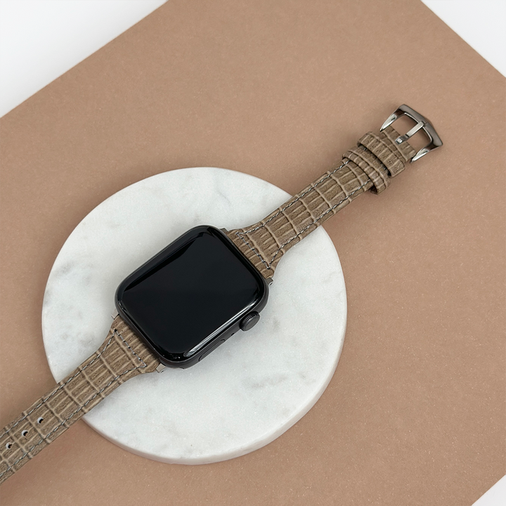 NEW - Vegan PU Croc Leather Apple Watch Strap - Nude