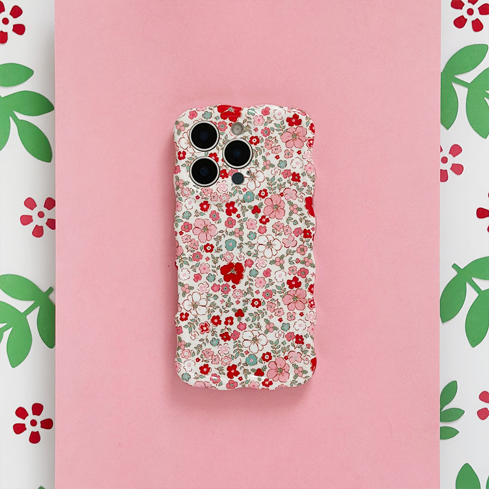 Wavy Phone Case - Christmas Flowers