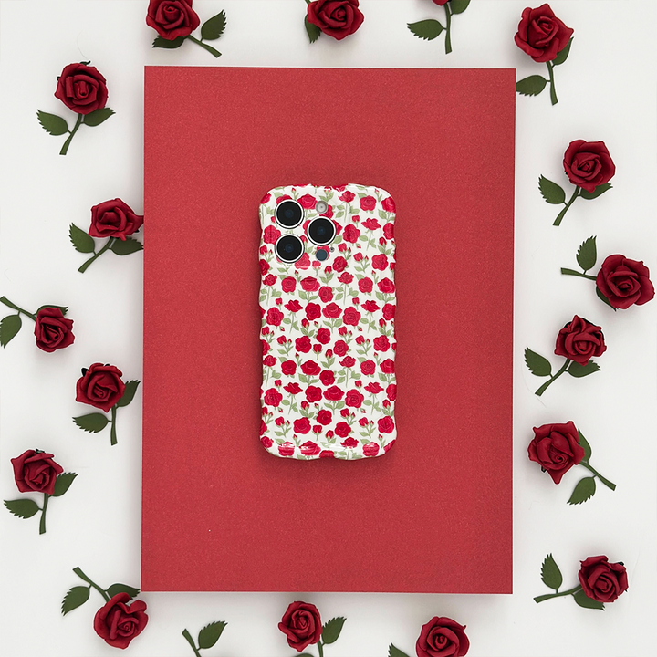 NEW - Wavy Phone Case - Buy Me Roses Crimson