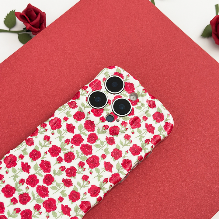 NEW - Wavy Phone Case - Buy Me Roses Crimson