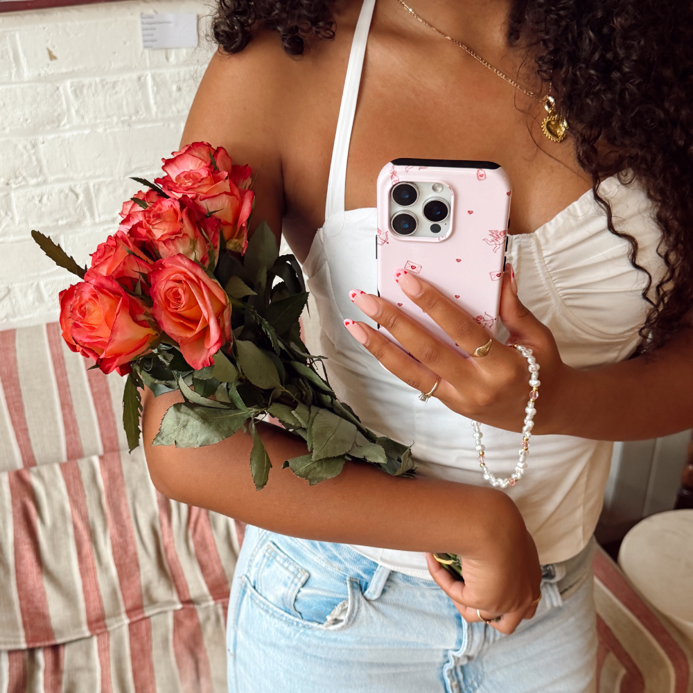 Phone Strap attatched to pink phone