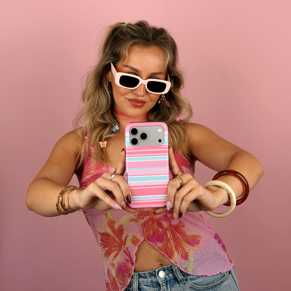 Tough Phone Case - Retro Stripes Lizzie