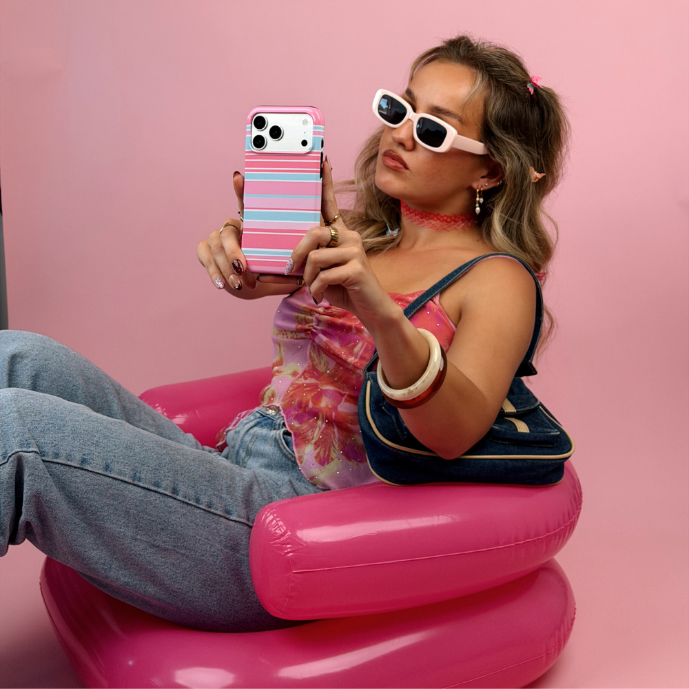Tough Phone Case - Retro Stripes Lizzie