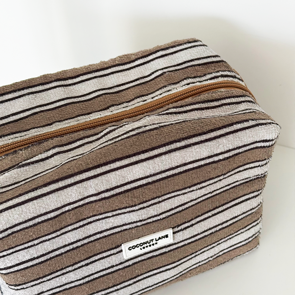 Towel Makeup Bag - Retro Stripes