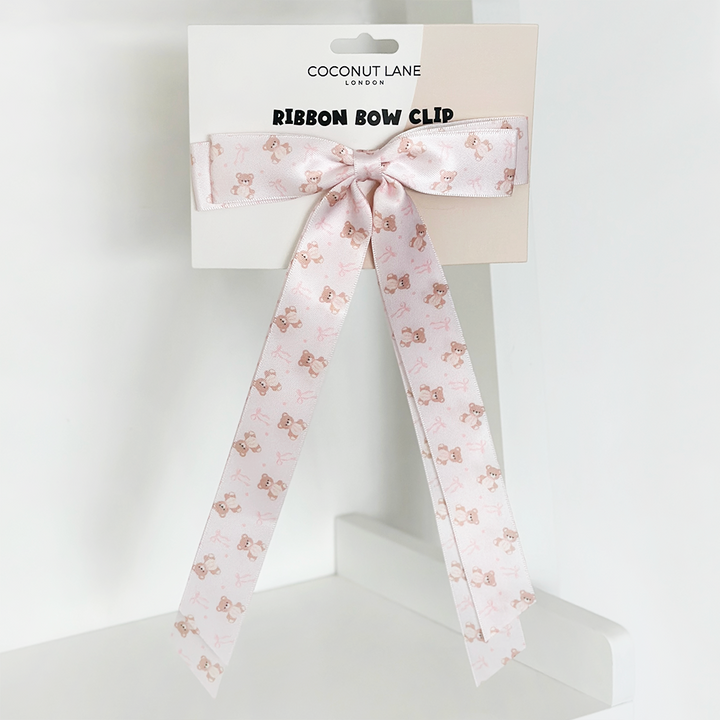 Ribbon Bow Clip - Thea Teddy