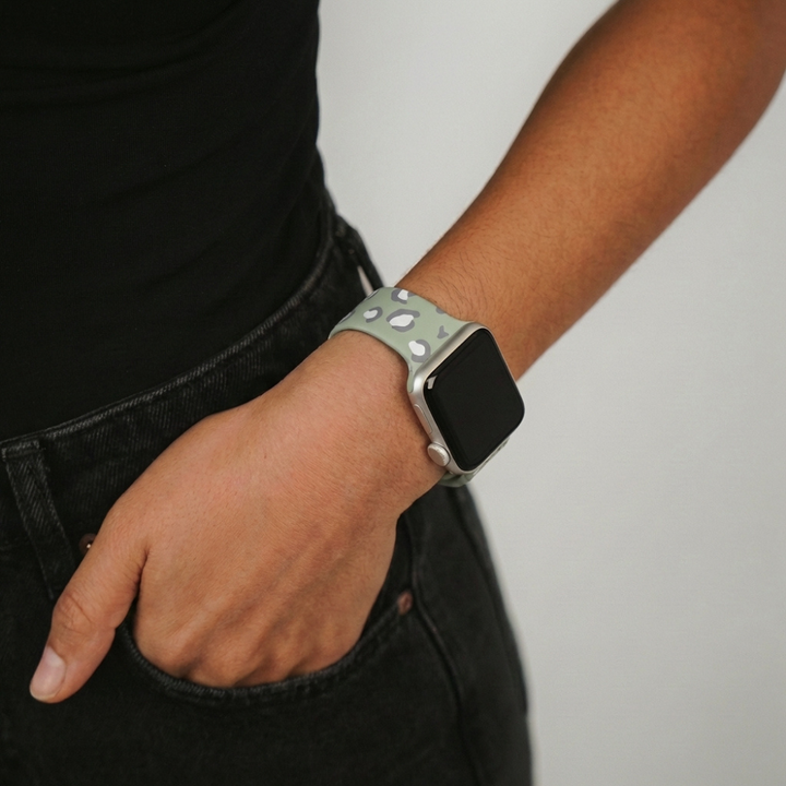 Sage Leopard Apple Watch Strap