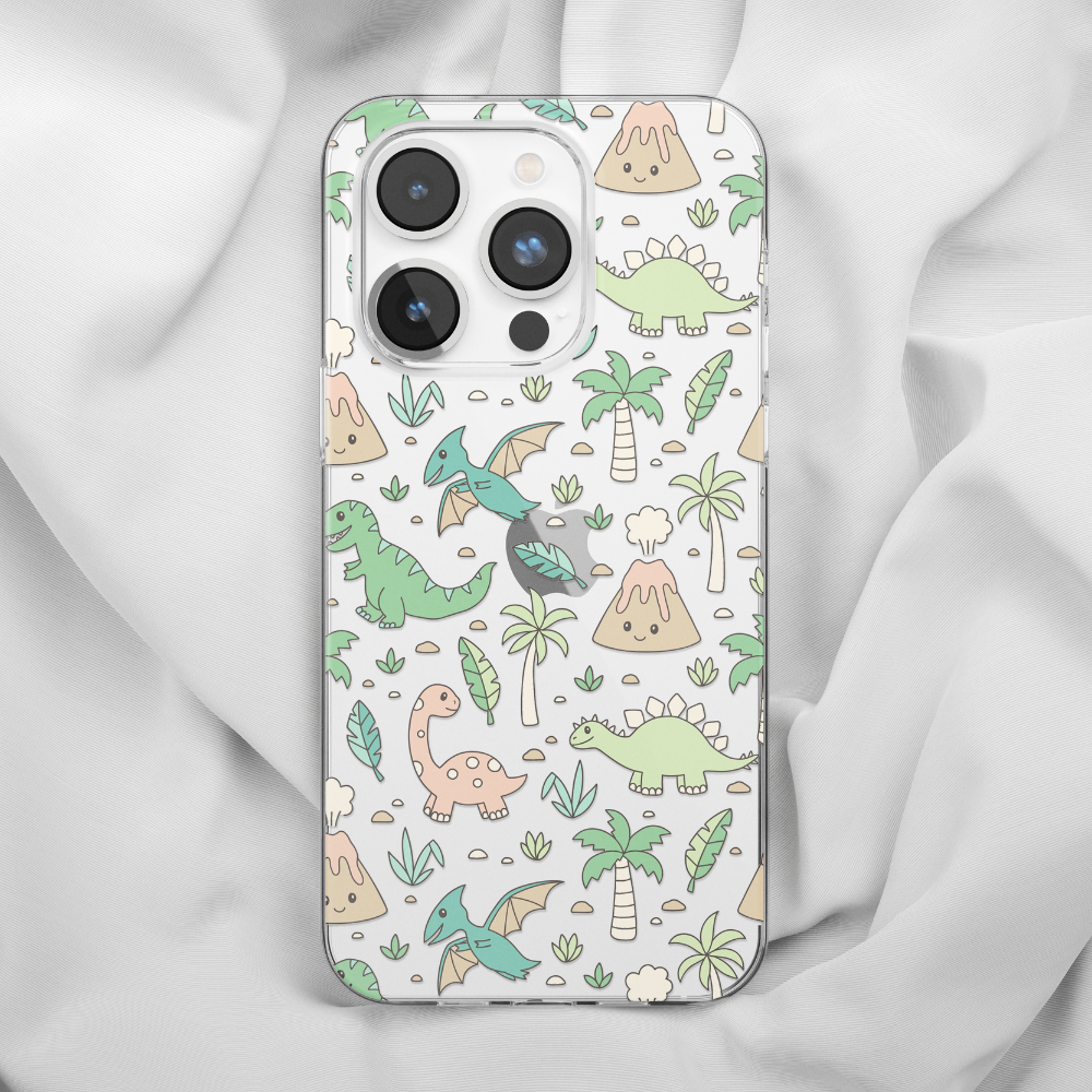 Clear Phone Case - Dinosaur Land