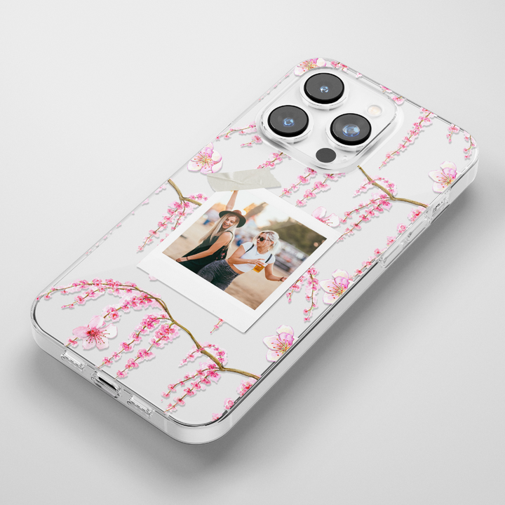 Clear Patterned Personalised Polaroid Bestie Phone Case - Upload Your Photo
