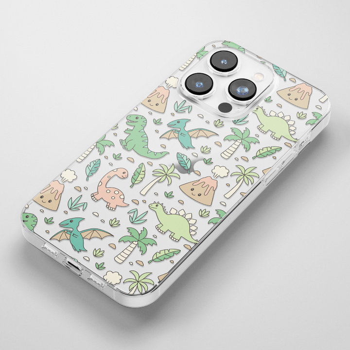 Clear Phone Case - Dinosaur Land