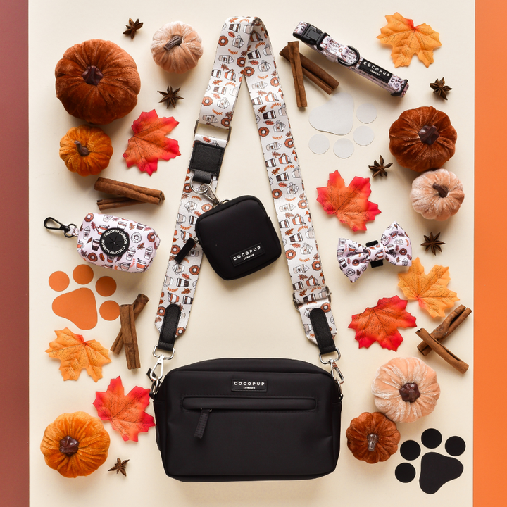 Dog Walking Black Bag Bundle - Autumn Spiced Latte