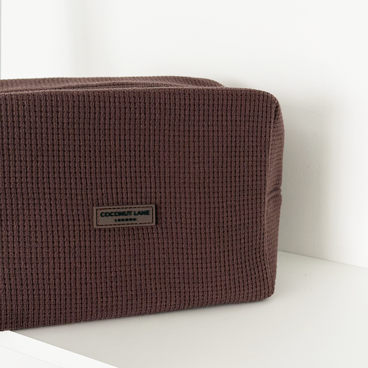 Waffle Makeup Bag - Chocolate